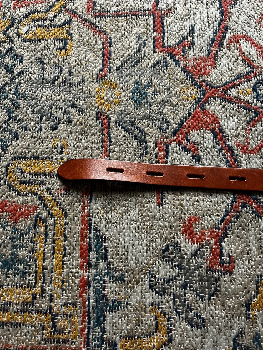 Madewell Chestnut Leather Belt with Brass D-Ring Buckle Size L Women’s Belt
